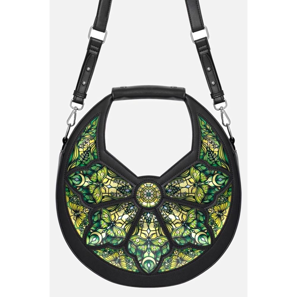 Restyle - Botanical Greenhouse Shoulder bag - Black/Green